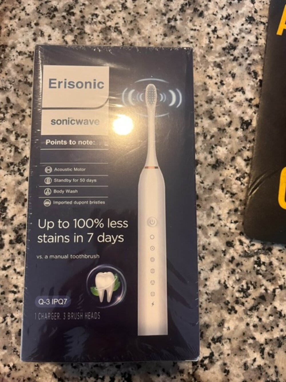 Erisonic Sonicwave Electric Toothbrush, Sonic Rechargeable White Q-3, 4 Speeds